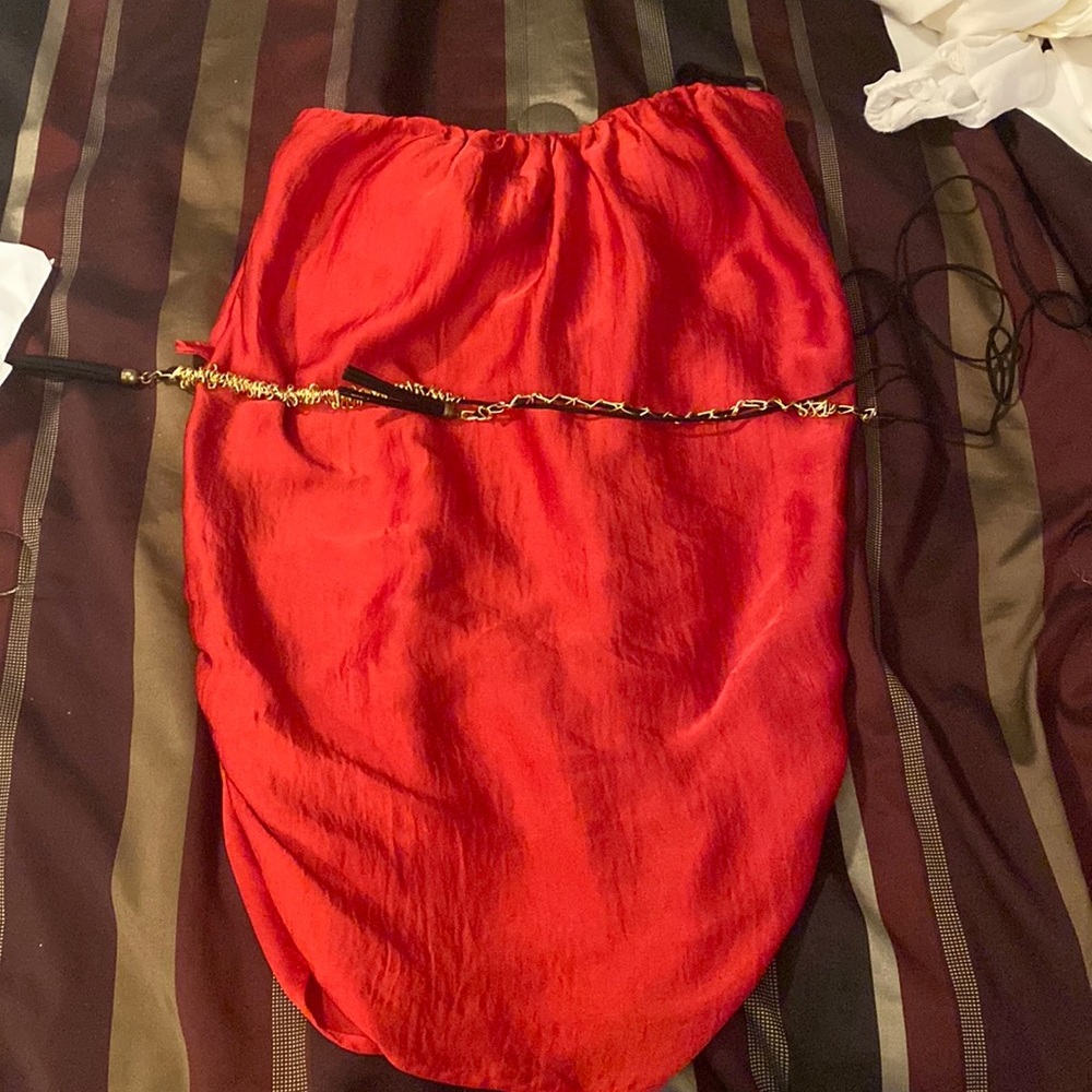 Red tube top